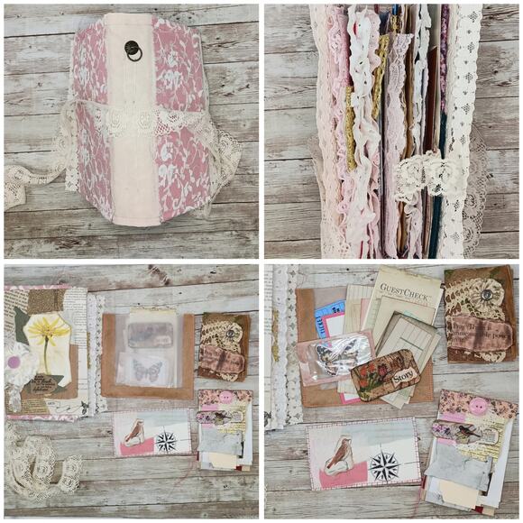 Pink Embellished Junk Journal: Flowers, Birds and Butterflies (Lifetime) - Picture 10 of 16